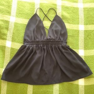 Express Black Babydoll Blouse